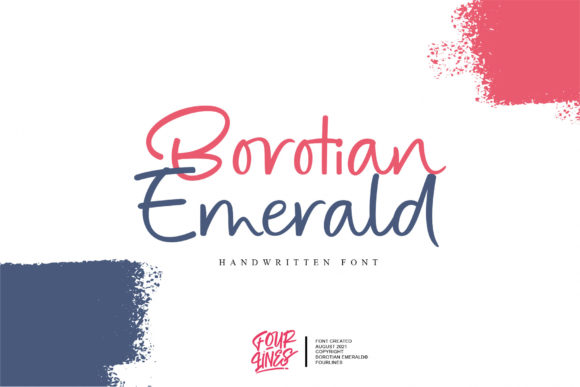 Borotian Emerald: The Perfect Script Font for Handmade Labels and Shop Branding