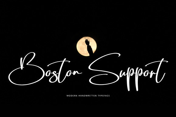 Boston Support: The Elegant Handwritten Typeface for Campaigns