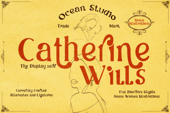 Catherine Wills: The Elegant Serif Font for Handmade Creators