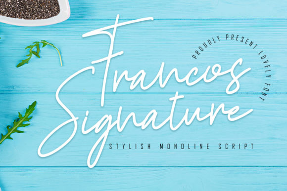 Francos Signature: A Handwritten Typeface for Elegant Editorial Design