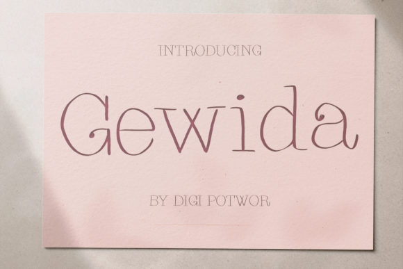 Gewida: The Elegant Serif Typeface for Campaign Clarity