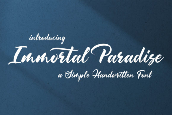 Immortal Paradise: A Handwritten Typeface for Elegant Web Design