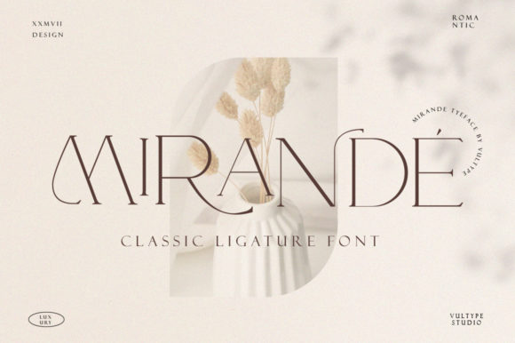 Mirande: The Elegant Serif Typeface for Handmade Shop Branding